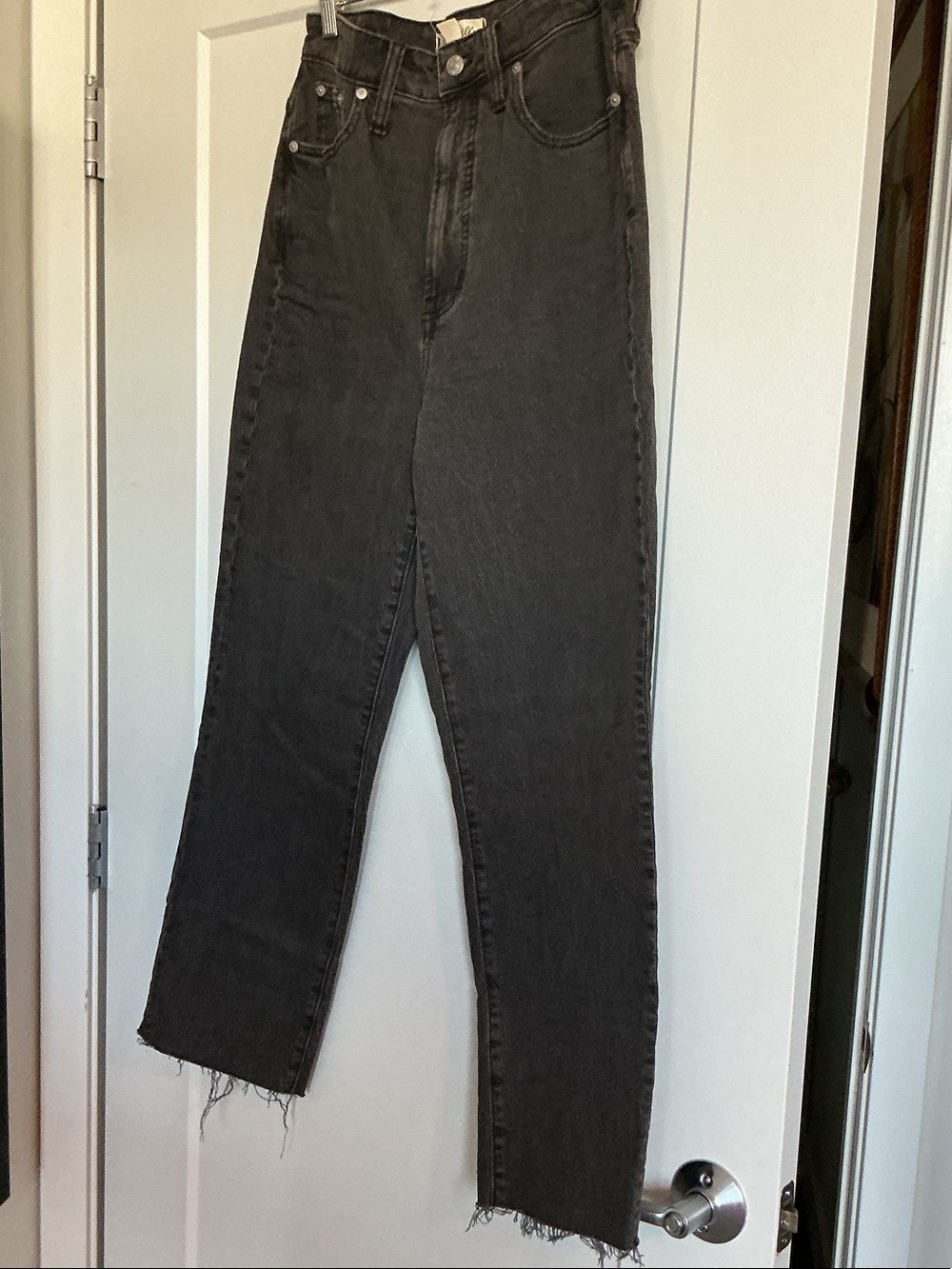 Madewell Washed Black Straight-Leg Jeans